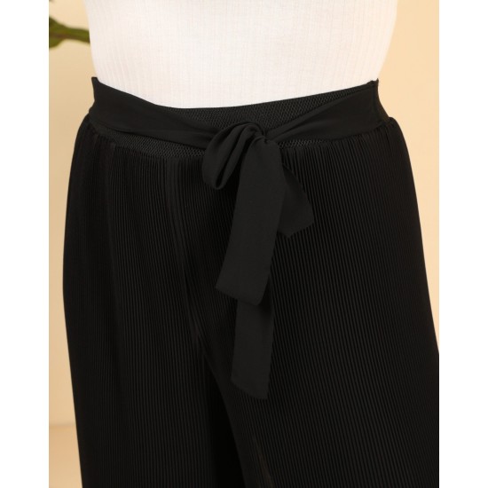 PİLİSELİ ŞALVAR MODEL ŞİFON PANTOLON İÇİ ASTARLI